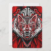 Invitation Conception de totem tribal Haida Loup (Devant)