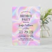 Invitation Conception de tourbillon holographique pastel vibr (Debout devant)