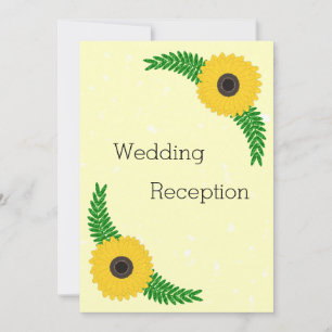 Invitation Conception de tournesol de couleur jaune pour réce