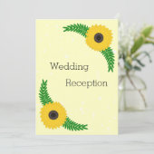 Invitation Conception de tournesol de couleur jaune pour réce (Debout devant)