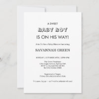 Conception de typographie pour Baby Shower minimal