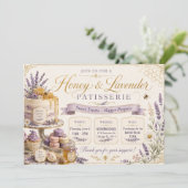 Invitation Conception de vente de pâtisseries au miel et à la (Debout devant)