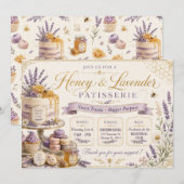 Invitation Conception de vente de pâtisseries au miel et à la (Devant / Derrière)