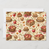 Invitation Conception de vente de pâtisseries au verger de po (Dos)