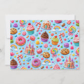 Invitation Conception de vente de pâtisseries Candyland (Dos)