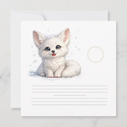 Invitation Conception de vibrations positives de renard arcti (Devant)