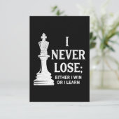 Invitation Conception d'échecs classique, je ne perds jamais  (Debout devant)