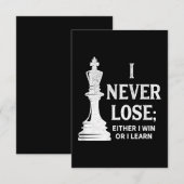 Invitation Conception d'échecs classique, je ne perds jamais  (Devant / Derrière)