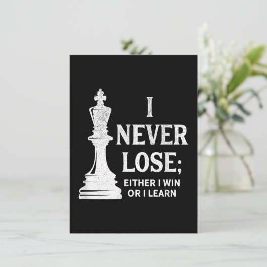 Invitation Conception d'échecs classique, je ne perds jamais  (Debout devant)