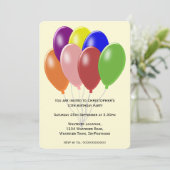 Invitation Conception des ballons fête d'anniversaire (Debout devant)