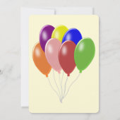 Invitation Conception des ballons fête d'anniversaire (Dos)