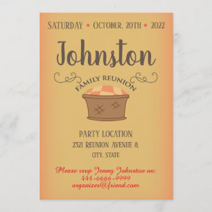 Invitation Conception des dates de réunion familiale