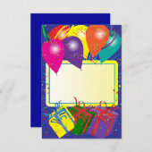 Invitation Conception des fêtes d'anniversaire (Devant / Derrière)