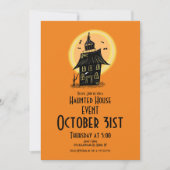 Invitation Conception dessinée à la main de maison hantée Hal (Devant)