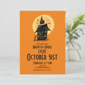 Invitation Conception dessinée à la main de maison hantée Hal (Debout devant)