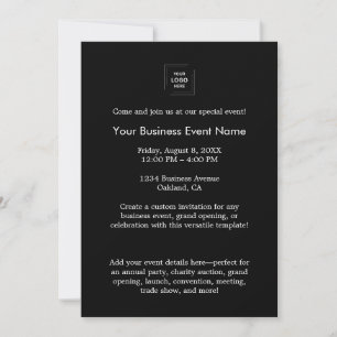 Invitation Conception d'événements professionnels minimaliste