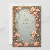 Invitation 🌸 Conception d'informations de mariage florales m (Dos)