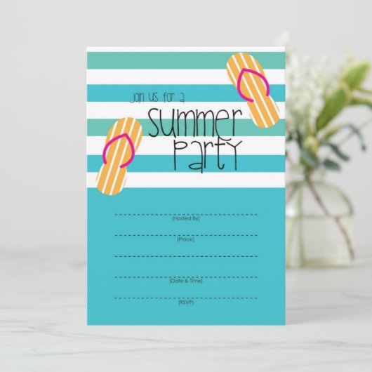 Invitation Conception d'invitation d'amusement de partie (Debout devant)