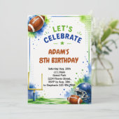 Invitation Conception d'invitation d'anniversaire de football (Debout devant)