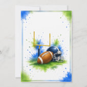 Invitation Conception d'invitation d'anniversaire de football (Dos)