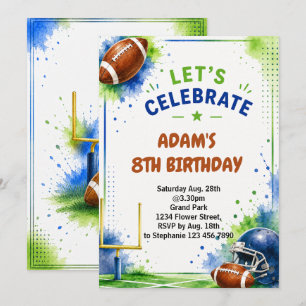 Invitation Conception d'invitation d'anniversaire de football