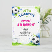 Invitation Conception d'invitation d'anniversaire de football (Debout devant)