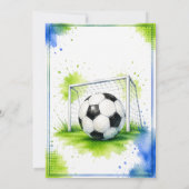 Invitation Conception d'invitation d'anniversaire de football (Dos)