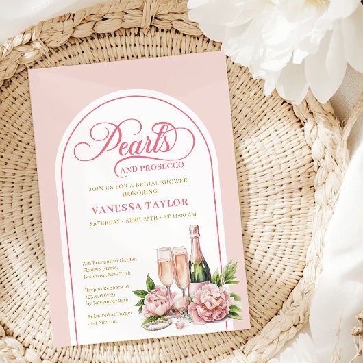 Invitation Conception d'invitation de douche de perles modern