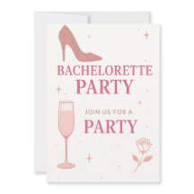 "Conception d'invitation de fête de bachelor chic 