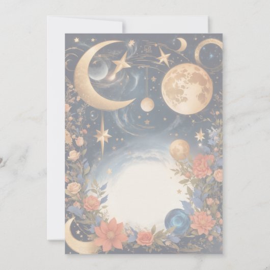 Invitation Conception d'invitation de mariage de la magie cél (Dos)