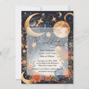Invitation Conception d'invitation de mariage de la magie cél