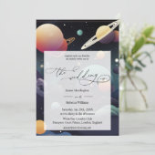 Invitation Conception d'invitation de mariage des rêves galac (Debout devant)