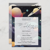 Invitation Conception d'invitation de mariage des rêves galac (Devant / Derrière)