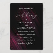 Invitation Conception d'invitation de mariage élégant foncé (Devant)