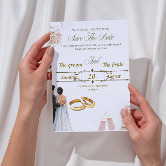 Invitation Conception d'invitation de mariage élégante - Beau