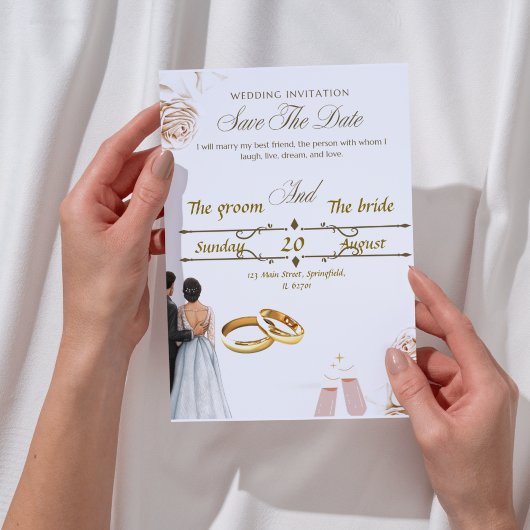 Invitation Conception d'invitation de mariage élégante - Beau