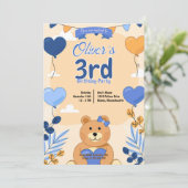 Invitation Conception d'invitation de nounours (Debout devant)