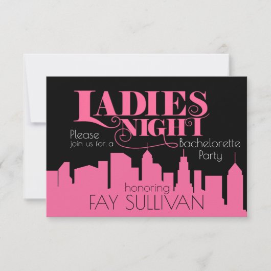 Invitation Conception d'invitation de partie de Bachelorette (Devant)