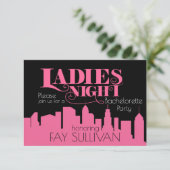 Invitation Conception d'invitation de partie de Bachelorette (Debout devant)