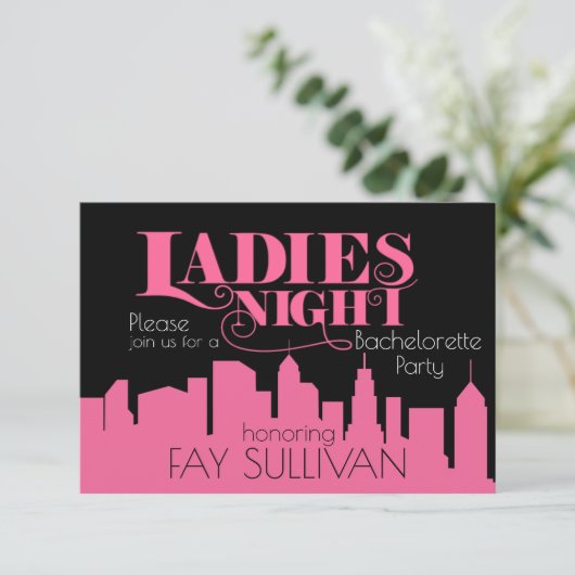 Invitation Conception d'invitation de partie de Bachelorette (Debout devant)