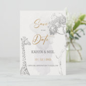 Invitation Conception d'invitation de thème africain pour la  (Debout devant)