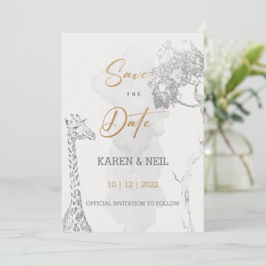 Invitation Conception d'invitation de thème africain pour Sau (Debout devant)