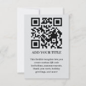 Invitation Conception d'invitation d'événement QR moderne sca (Dos)