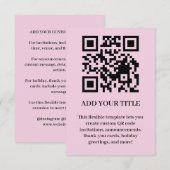 Invitation Conception d'invitation d'événement QR scannable m (Devant / Derrière)