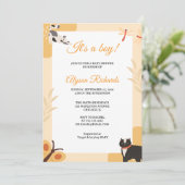 Invitation Conception d'invitation pour une baby shower « C'e (Debout devant)