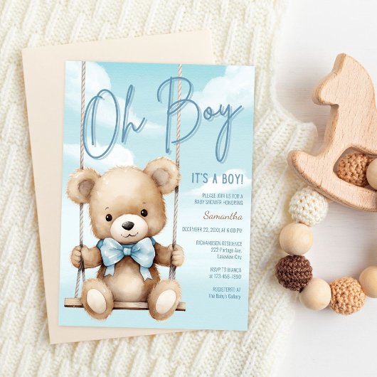 Invitation Conception d'invitation pour une Baby Shower Ourso
