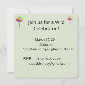 Invitation Conception d'invitation pour une fête d'anniversai (Dos)