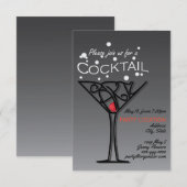 Invitation Conception d'invitation pour une soirée cocktail (Devant / Derrière)