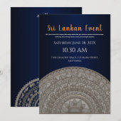 Invitation Conception d'invitation Sri Lanka (Devant / Derrière)
