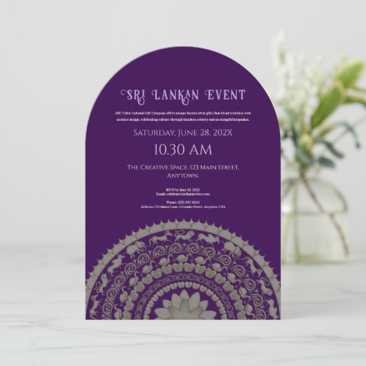 Invitation Conception d'invitation Sri Lanka (Debout devant)